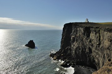 Lighthouse on cape Dyrholaey, Iceland