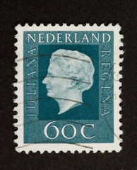 Fototapeta premium HOLLAND - CIRCA 1970: Stamp printed in the Netherlands