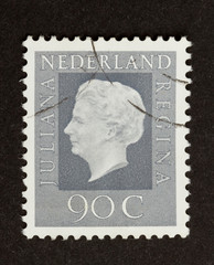 Fototapeta premium HOLLAND - CIRCA 1970: Stamp printed in the Netherlands
