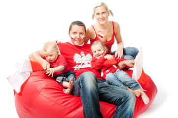 Family waiting football match