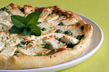 tarte  aux épinards féta et menthe 4