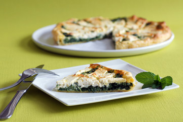 tarte  aux épinards féta et menthe 3