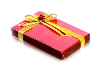 Red Gift Box on white background