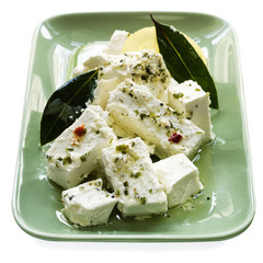 Marinated Feta Cheese with Bay Leaves