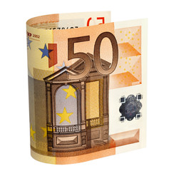 Fifty Euro Note with Path