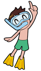 スキューバダイビング　男性