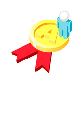 Vector icon medal and person