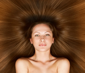 beautiful girl with long hair