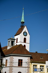 Fototapeta na wymiar Church in Riehen old town, Switzerland