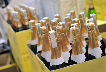 bottle of champagne wines