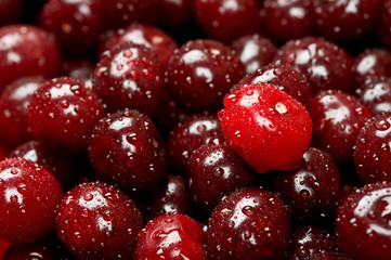 background of fresh cherries