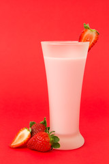 Strawberry yogurt drink