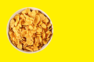 bowl with cornflakes