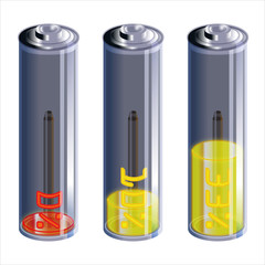 Batterie 0 bis 33%