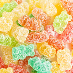 gummy candy bears background