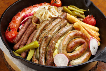 different kinds of sausages