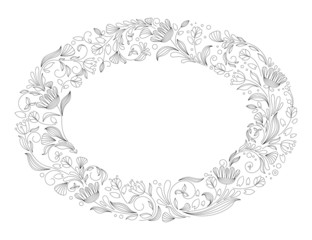 abstract floral frame