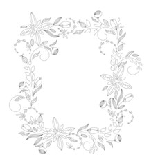 abstract floral frame