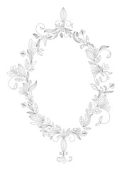 abstract floral frame