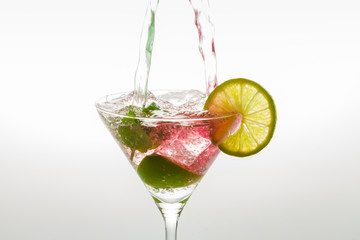 Cocktail drink being finished
