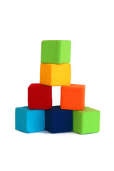 Colored cubes for children