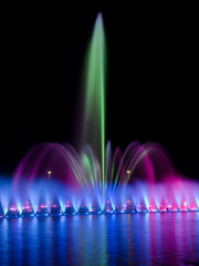 Multimedia fountain show in Wroclaw on the occasion of Euro 2012