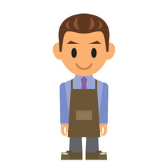 カフェ オーナー イラスト