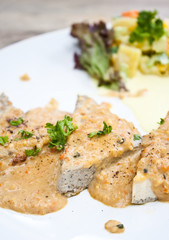 vegetarian steak in thailand made of tofu (bean curd)