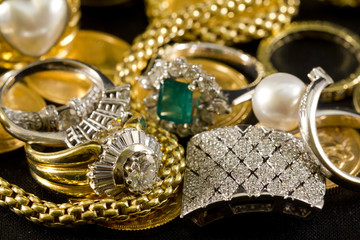Jewelry, gold, necklaces, rings, bracelets, watch, wealth