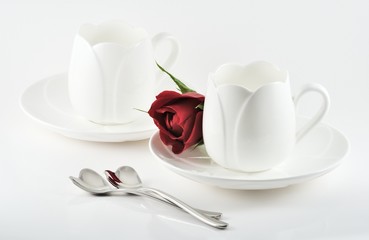 tazzine con rosa