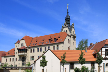Fototapeta na wymiar Rathaus in Bernburg im Salzlandkreis