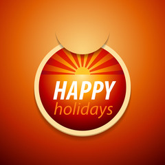 Attach happy holidays sticker. - 42129379