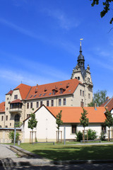 Fototapeta na wymiar Rathaus in Bernburg im Salzlandkreis