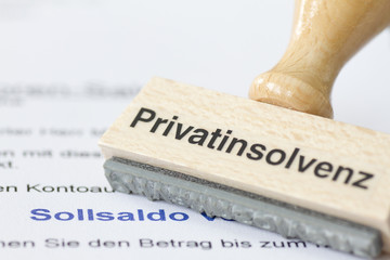 Stempel mit Privatinsolvenz