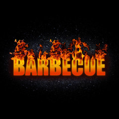 Mot BARBECUE enflammé