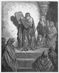 Ezra reads the Law to the Israelites