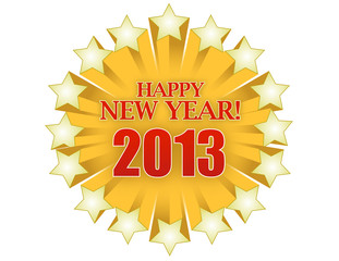 2013 Happy new years star illustration design