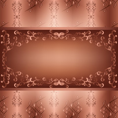 Ornamental background with seamless pattern