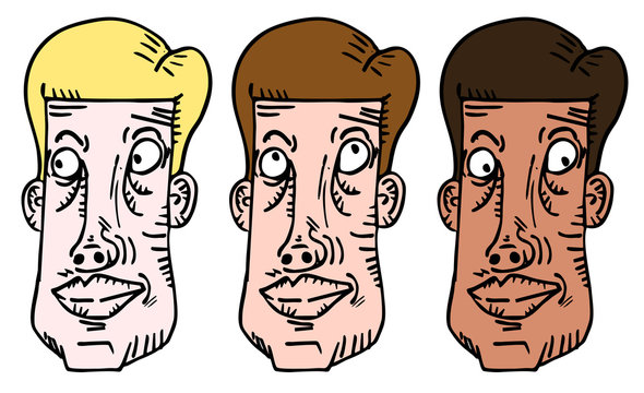 Cartoon face men