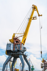Port crane boom