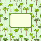 Tropical invitation card. Template frame design for card.