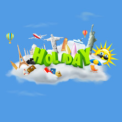 Holiday on Cloud © vectomart