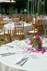 Banquet de mariage extérieur