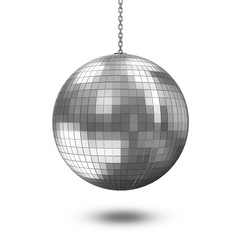 Disco Ball isolated on white background 