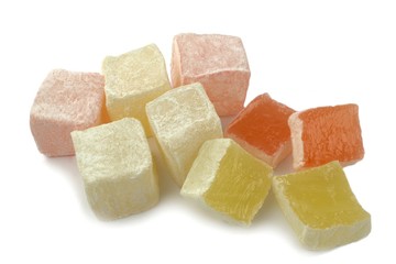 Turkish Delight on a white background