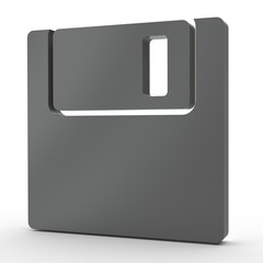 3d Icon Diskette schwarz