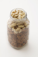 Jar of almonds