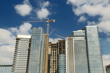 Fototapeta premium Construction site with crane