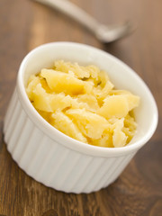 close up of a bowl of indian ghee
