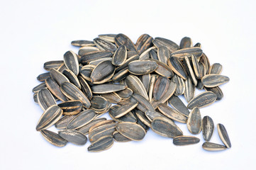 sunflower seeds isolated on white